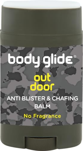 Body Glide Outdoor Anti Chafe Balm 42g: Fragrance free anti chafing stick trusted in basic training, endurance sports & everyday life. Use on neck, shoulders, chest, butt, groin, thighs & feet
