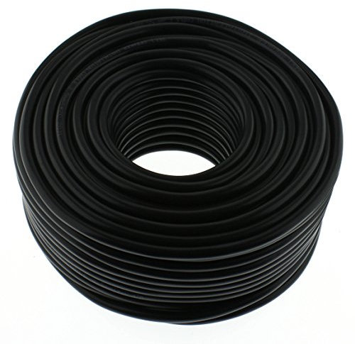 Câble de haut-parleur rond de 50 m - 2 x 2,5 mm² - Professionnel PA - Câble d'installation audio et rond