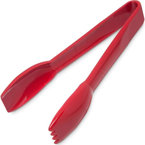 Carlisle FoodService Products 460605 Carly Salad Tong, 6 Salad Tong, Red, 1 Pack