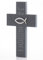 Butzon & Bercker Schieferkreuz „Von guten Mächten“ – edles Wandkreuz aus Naturschiefer mit Edelstahl‑Fisch und aufgedrucktem Bonhoeffer‑Zitat, Geschenkbox inklusive, 14,5 × 21 cm