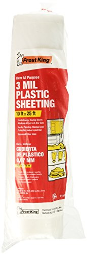 Frost King P1025/3 Polyethylene Sheeting, 10' x 25' x 3 mil., Clear
