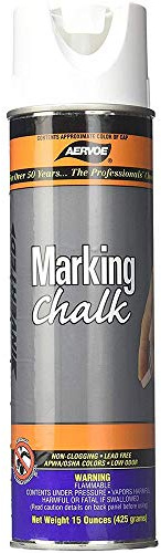 Aervoe 215 15 oz White Non-Clogging Temporary Upside-Down Marking Spray Chalk