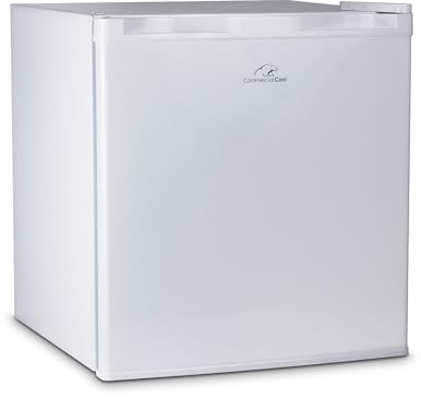 Commercial Cool 1.6 Cu. Ft. Compact Refrigerator, Single Door Mini Fridge with Chiller Compartment, Personal Fridge for Home or Dorm Room, R600a Refrigerant, CCR16W, White