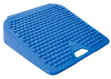 GYMNIC Movin' Sit Jr Coussin de siège Gonflable Bleu en Forme de Coin pour Enfants, Assise Dynamique pour améliorer la Posture, la Concentration et l'équilibre, idéal pour la Maison et l'école