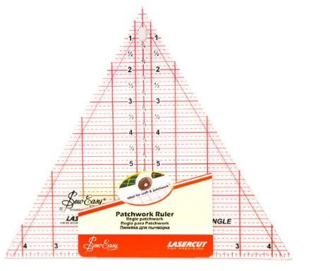 Sew-Easy Patchwork Quilting Ruler 60 Degree Triangle 8x9-1/4in