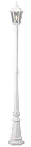 Konstsmide Firenze Mastleuchte B: 25 cm T: 25 cm H: 220 cm, 1 x 100 W, IP43 lackiertes Aluminium, matt-weiß 7233-250