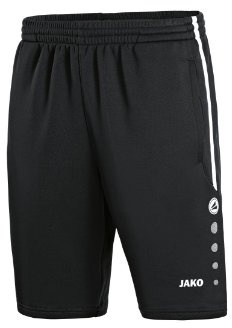 JAKO Herren Trainingsshorts Active, Schwarz/Weiß, M
