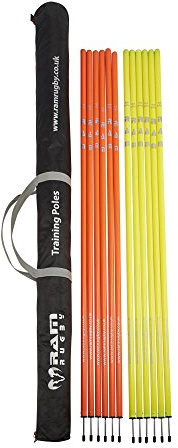 Ram, pali da allenamento - Set da 12 - 1,8 m - Arancione e giallo