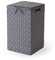 Compactor RAN6891 Stan Wäschekorb mit Deckel, Griffe, gewebt mit Metallrahmen, herausnehmbares Leinenfutter, 30 x 30 x 50 cm, Taupe, Braun, 30 x 30 x H.50 cm