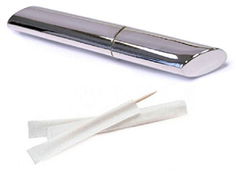 Select Gifts Porte-cure-dents en métal plaqué argent~vide cas cure-dents