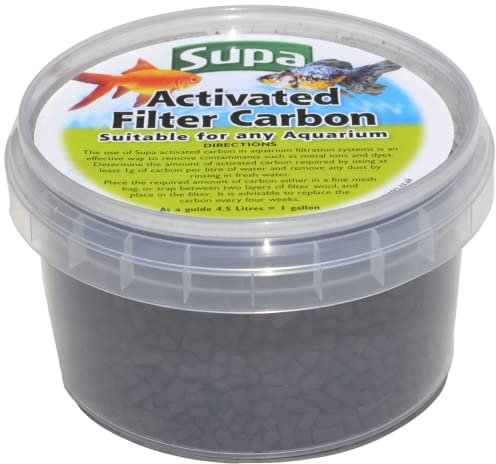 Supa Small Activated Filter Carbon 240ml, Removes Impurities And Odours To Leave Your Aquarium Or Pond With Crystal Clear Water, Black
