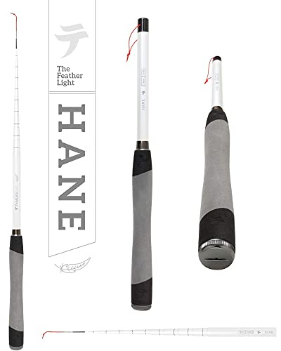 Tenkara USA Fly Fishing HANE™ Rod with Case, Super Compact All-Around for Small & Medium Fish - Ultra-Portable, Carbon Fiber, Lightweight (10ft10in - 330cm) (Tenkara USA Rod Only)