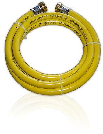 Heizung Füllschlauch 3/4 Zoll (5m) - Wasserschlauch zum Heizung nachfüllen inkl. Messingverschraubung & Dichtungen - Universal für KFE-Hahn & Therme