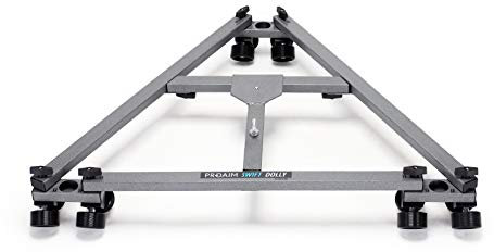 PROAIM Heavy-Duty Swift Camera Track Dolly System für Stative, Ausleger & Kräne bis 159kg/350lb| Track-kompatibel Leichter Aluminium-Dolly für die Film TV Videoproduktion (SWFT-DL)