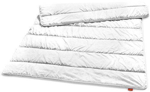 sleepling warme Winterbettdecke, Bettdecke Mikrofaser, Made in EU, Ökotex 100, Waschbar 60 Grad, 200 x 200 cm, weiß