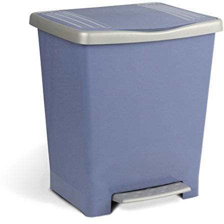 TATAY Poubelle Cuisine avec Pédale Millenium 21L | Finition Mate | Intérieur et Extérieur | Pour Sacs de 20 à 30L | Plastique Résistant Sans BPA | 33,5x30x39 cm, Bleu