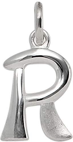 Jobo Anhänger Buchstabe R 925 Sterling Silber matt Buchstabenanhänger