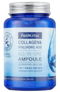 Farmstay Ampoule de collagène et d'acide hyaluronique tout-en-un 250 ml