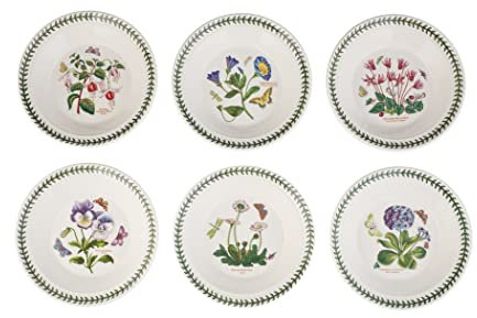 Portmeirion Botanic Garden Soup Bowl, Various Motifs - set of 6, Dia.22cm