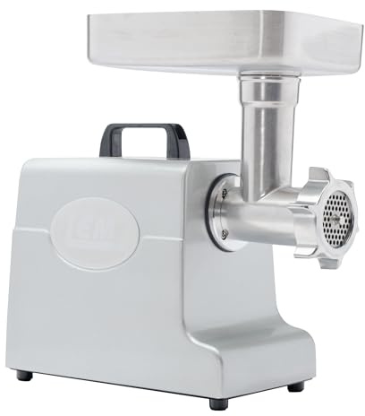 LEM Products MightyBite #8 Meat Grinder, 500 Watt Aluminum Electric Meat Grinder Machine, Ideal for Regular Use