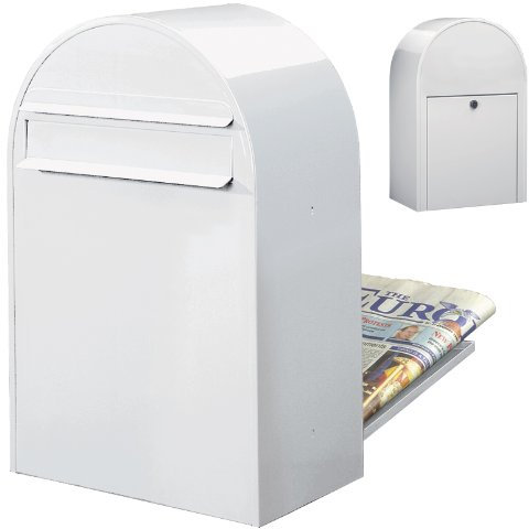 Bobi Classic B Briefkasten RAL 9016 weiß Zaunbriefkasten
