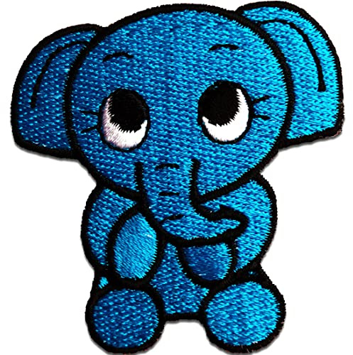 Catch the Patch Elefant Tier - (Größe: 5,9 x 6,3 cm) – Aufbügler & Applikationen in verschiedenen Größen – Ideal für Kleidung, Schulranzen, Jeans & Rucksäcke