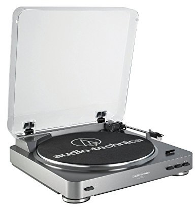 Audio-Technica AT-LP60 Fully Automatic Belt-Drive Stereo Turntable, Silver