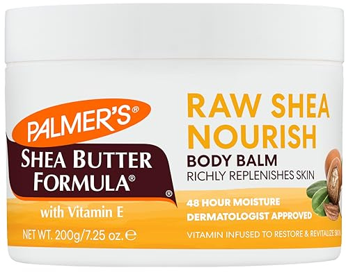Palmer's Shea Butter Formula Raw African Shea Butter Balm, Nourishing Body Moisturizer for Rough, Dry Skin, 7.25 Ounces