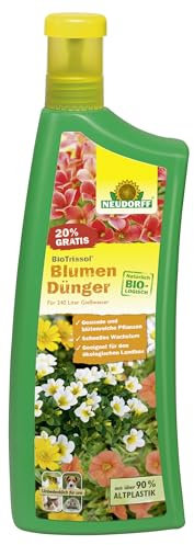 Neudorff BioTrissol BlumenDünger - Organischer Bio Blumendünger für gesunde Zimmer- und Balkonpflanzen, 1,2 Liter