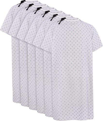 Utopia Care Confezione da 6 Fantasie ospedaliere Unisex, Fantasie pazienti con Cravatta Posteriore per Uomini e Donne, Si Adattano Comodamente alle Taglie Fino a 2XL