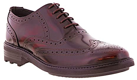 Helt nya Roamers Oxblood 5 öljett läder Brogue Oxford sko (UK, - Oxblod - 9 UK
