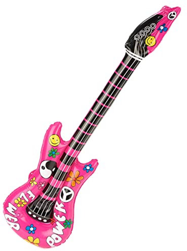 DEGUISE TOI Chitarra Gonfiabile Rosa - Rosa - Taglia Unica