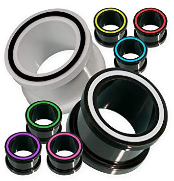 Fly Style 1 Stück Silikon Tunnel Plug Ohr - Flexibel und Bequem Flesh Tunnel - Ohrtunnel Piercing Schmuck, Grösse:8 mm, Farbwahl:weiss