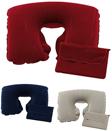 Unbekannt Nackenkissen Aufblasbar Reisekissen 35 x 23 x 9 cm Kissen 3 Stück Nackenstütze mit Tasche Reisekissen Flugzeug frei von Phthalaten
