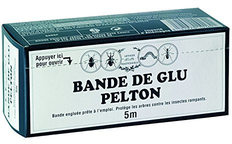 PELTON FERTILIGENE BANDF - Bande de glu prête à l'emploi - Protège les troncs d'arbres contre les insectes rampants (fourmis, pucerons, chenilles)- Bobine de 5m- env 10 arbres- Fabriqué en France
