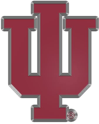 FANMATS 60527 Indiana Hooisers Heavy Duty Aluminum Embossed Color Emblem, Auto Emblem Decal