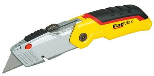 STANLEY FATMAX Cuchillo Retráctil Plegable, Diseño Compacto y Ergonómico, Cambio de Cuchilla Instantáneo, Almacenamiento Interno de Cuchillas, 0-10-825