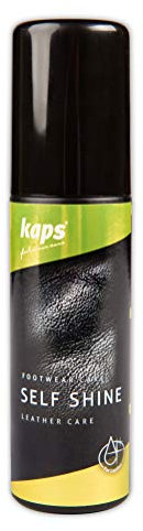 Kaps Pasta per Scarpe Liquida Brillantezza Istantanea per Lucidatura di Scarpe a Base di Cera d'Api Naturale, per Cuoio, Self-Shine, 3 colori (118 - nero)