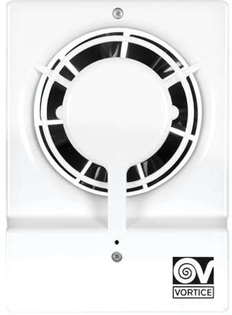 VORTICE M 10/4 - Aspiratore Bagno e Cucina 100mm, Velocità Controllabile, Motore a Poli Schermati, Aspiratore Elicoidale da Muro che Rimuove Muffa e Umidità, Portata Massima 85 m3/h - 12,7x17,6 cm