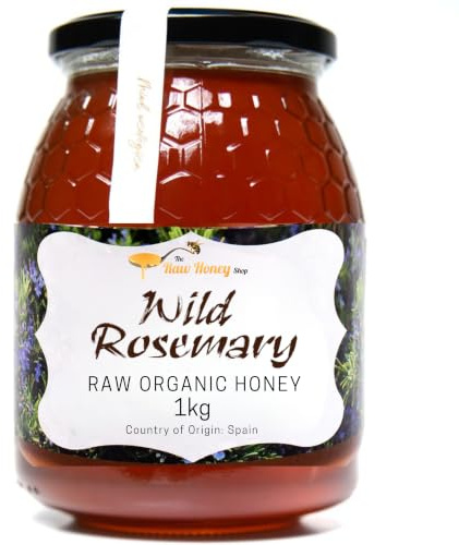 Antonio's Certifierad Ekologisk Råa Rosmarinhonung | Vinnare av platinapriset |Ren vildmarkshonung |Opastöriserad |Enkelt ursprung |The Raw Honey Shop |(1kg)