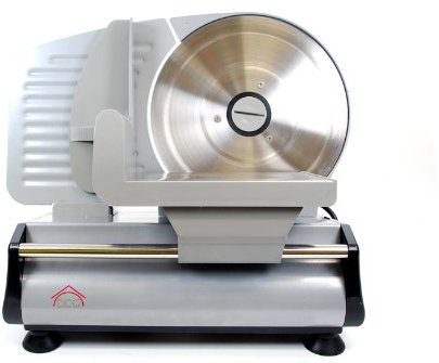 DCG MiTA - Affettatrice Elettrica in Acciaio inossidabile. Lama in acciaio inossidabile di 19 cm di diametro facilmente rimovibile