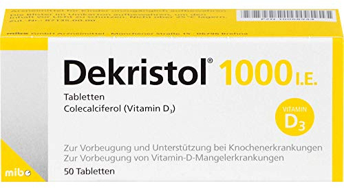 Dekristol 1.000 I.E. Vitamin D3 Tabletten für starke Knochen, 50 Stück
