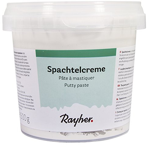 Rayher Pâte à mastiquer, pâte à relief & structure 3D, etc. bte 500g, 38237000, ecru