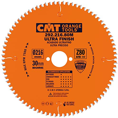 ULTRA FIN-PLYWOOD/MELAMINE 216x0.110”x30mm T=80 ATB(-5 NEG)