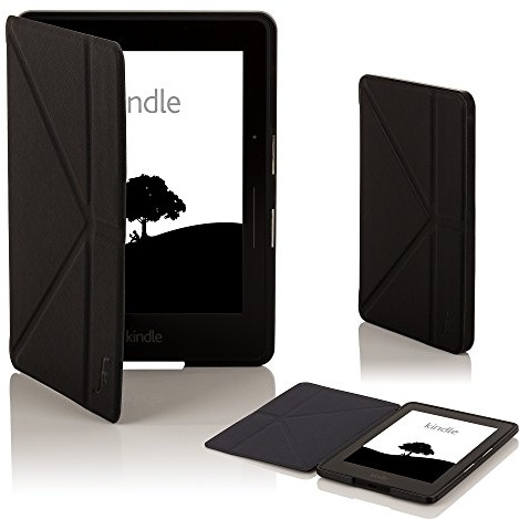 Forefront Cases Custodia per Amazon Kindle Voyage (2014) - Protettiva Magnetica Custodia per Kindle Voyage - Smart Auto Sveglia Sonno Funzione - Sottile, Leggero Cover - Nero