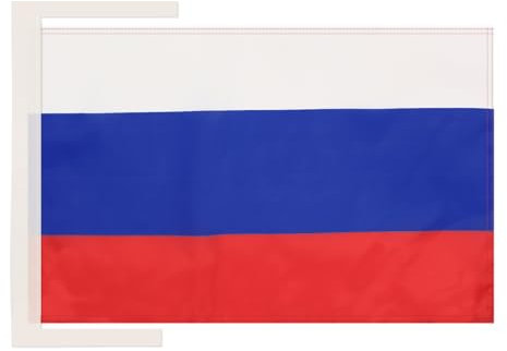 AZ FLAG - Drapeau Russie - 45x30 cm - Pavillon Russe 100% Polyester Avec Deux Cordelettes - 20g