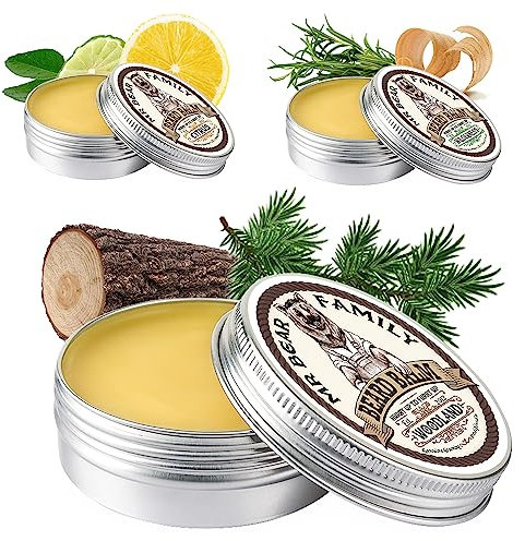 Mr Bear Family Bartbalsam Männer - Woodland - pflegender Bart Balsam - Bartwachs mit Shea Butter, Jojobaöl und Bienenwachs - Bartwichse Schnurrbart & Vollbart Bart Styling - Beard Balm 60ml