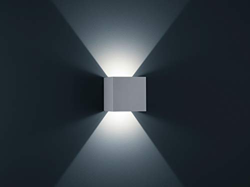 Helestra A28442.46, LED-Wandleuchte, Aluminium, Silber, 15 x 15 x 15 cm