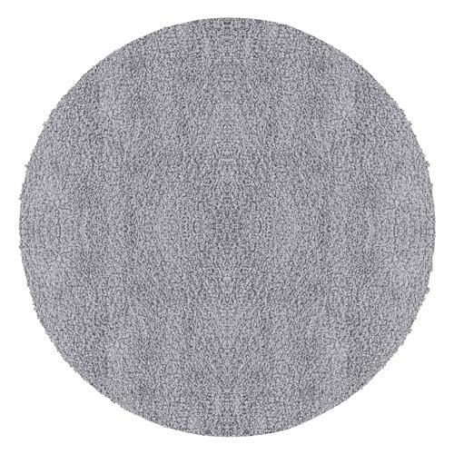Carpetsale24 Shaggy Hochflor Teppich, 160 cm Rund, Hellgrau, weich, flauschig, modern, einfarbig, Für Wohnzimmer oder Schlafzimmer, für Wohnzimmer Schlafzimmer Flur