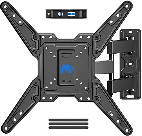 Mounting Dream UL Listed TV Wall Mount for Most 26-55 Inch TVs, Full Motion TV Mount with Perfect Center Design, Articulating Wall Mount TV Bracket Swivel and Tilt, Max VESA 400x400mm, Up to 77LBS
